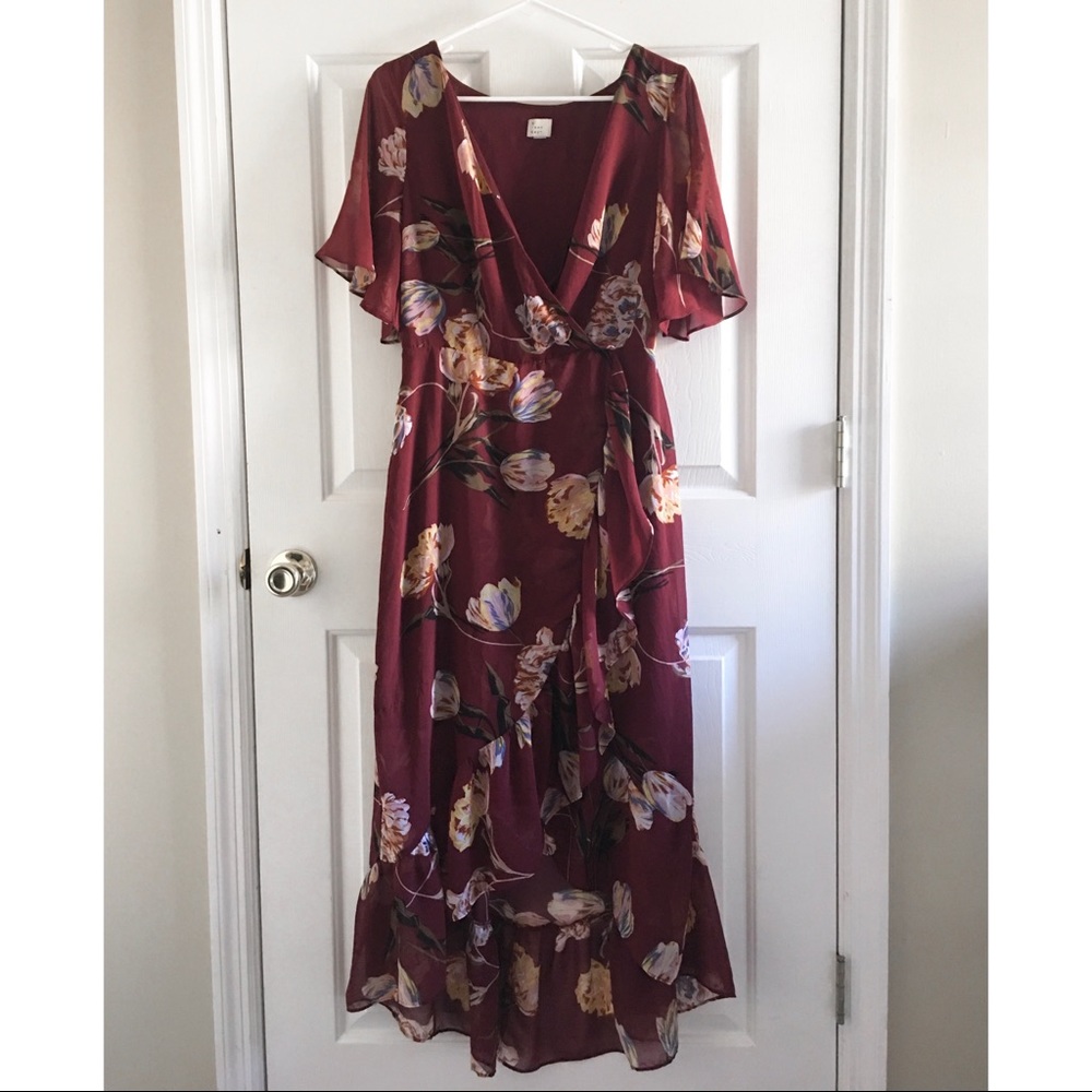 A New Day Floral Wrap Dress
